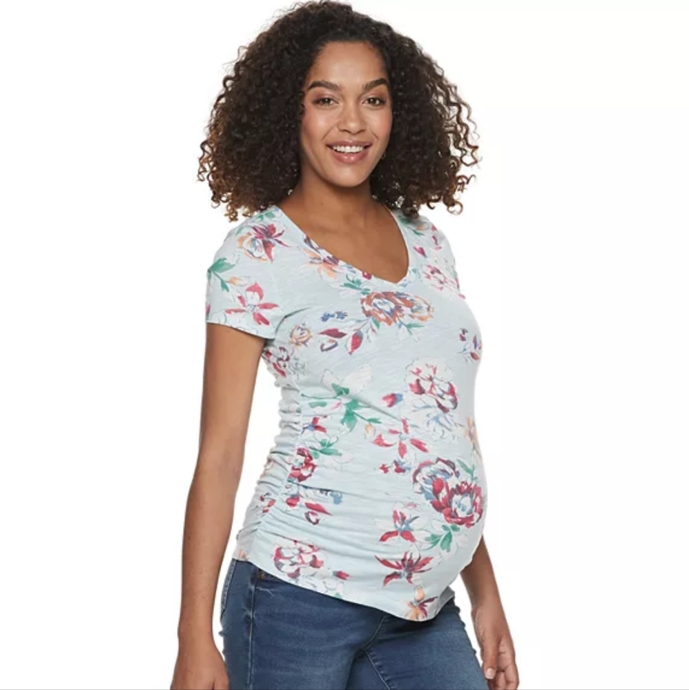 a:glow Maternity Essential Ruched V-Neck